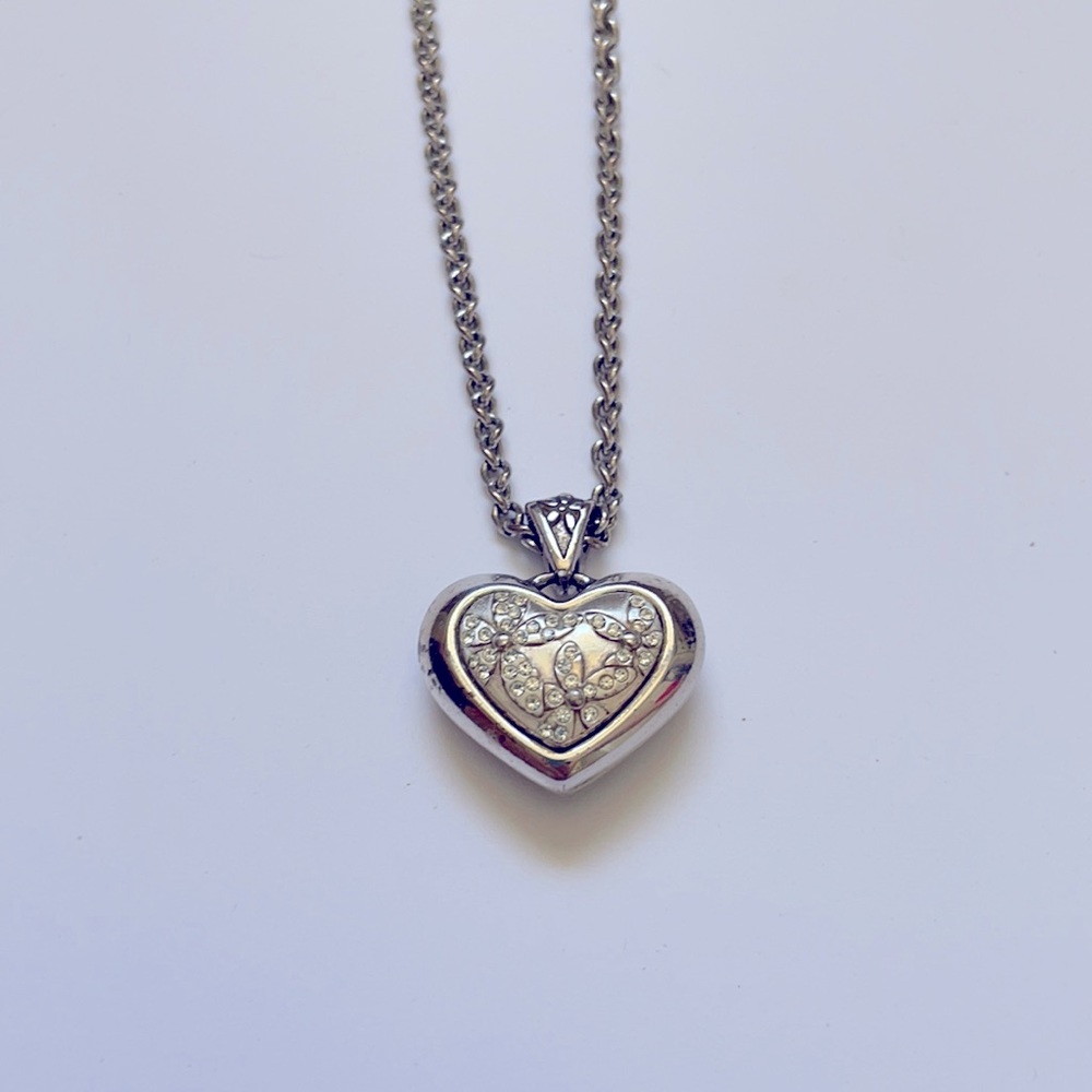 Brighton Daisy Heart Reversible Pendant